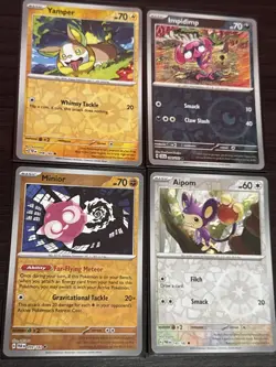 52 Reverse Holo Pokemon Card Lot In Cardboard Paldean Adventure Deck Holder - Image 2