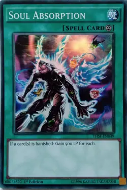 THSF-EN049 SOUL ABSORPTION SUPER RARE 1ST EDITION YuGiOh CARD - Image 1