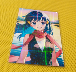 Trainer Dawn custom Beauty Anime Girl Holo waifu Card - Image 1