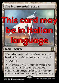 MTG THE MONUMENTAL FACADE EXC - LA FACCIATA MONUMENTALE 255 - ONE - MAGIC - Image 1