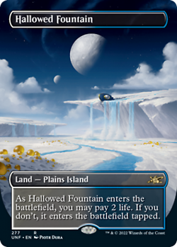Magic MTG - Hallowed Fountain - Unfinity Extras - MINT/NMINT - EN - Image 1