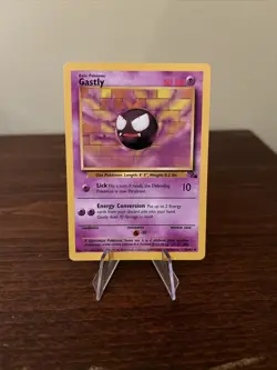 Unlimited Fossil Gastly 33/62 Pokemon Card WOTC Vintage LP - Image 1