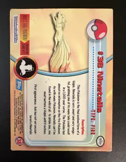 Ninetales 38 1999 Pokemon TV Animation Series 1 Blue Logo Foil Holo Dmg - Image 3