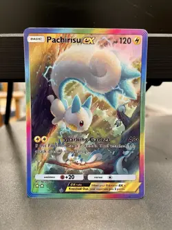Fan Art Pokemon TCG Pocket Pachirisu EX Holo SIR | Space-Time Smackdown - Image 1