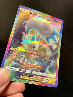Fan Art Pokemon TCG Pocket Pachirisu EX Holo SIR | Space-Time Smackdown - Image 3