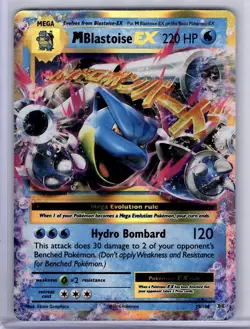 Pokemon TCG Mega-Blastoise EX XY Evolutions Holo Rare Card 22/108 NM Condition - Image 1