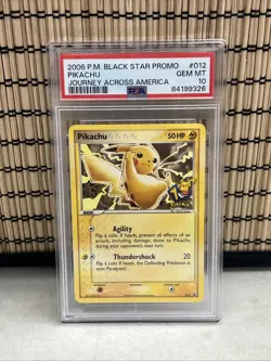 PSA 10 Gem Mint Pokemon Pikachu Black Star Promo #012 Journey Across America - Image 3