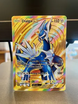 Fan Art Pokemon TCG Pocket Dialga EX Holo Crown Rare | Space-Time Smackdown - Image 1