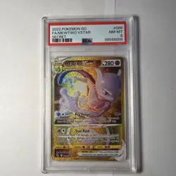 2022 Pokemon Go Mewtwo VSTAR 086/078 Gold Secret Full Art PSA 9 - Image 1