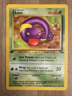 Pokemon TCG Ekans 1st Edition Fossil 46/62 NM - Image 1