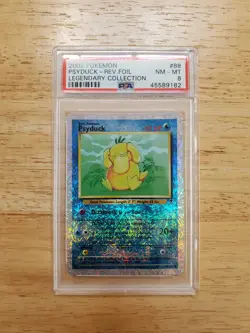 Pokemon PSA 8 NM/MINT 2002 Psyduck Legendary Collection Reverse Holo Card - Image 1