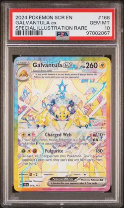 2024 POKEMON SCR EN-STELLAR CROWN SPECIAL ILLUSTRATION RARE GALVANTULA EX PSA 10 - Image 1