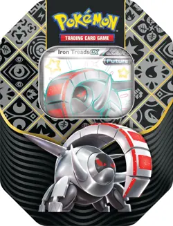 Pokemon TCG: Scarlet & Violet Paldean Fates Tin Iron Treads ex 1 Foil Promo - Image 1