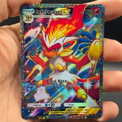 Fan Art Pokemon TCG Pocket Infernape EX Holo Full Art | Space-Time Smackdown - Image 4