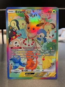 Fan Art Pokemon TCG Pocket Eevee EX Promo Holo SIR | Promo A - Image 1