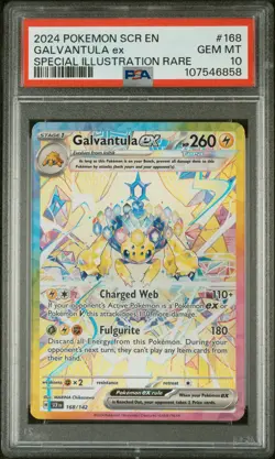 2024 POKEMON SCR EN-STELLAR CROWN SPECIAL ILLUSTRATION RARE GALVANTULA EX PSA 10 - Image 1