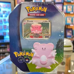 Pokemon Go TCG BLISSEY Gift Tin Factory Sealed - 4 Booster Packs - Image 1