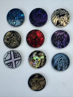 Lot of 10x Official Pokemon TCG Coins - Image 1