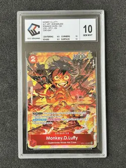Monkey D Luffy OP01-024 SR ROMANCE DAWN ONE PIECE Card Game CCC Grading 10 - Image 1