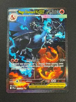 Mega Charizard X ex 125/094 SIR Pokemon Card Mega Phantasmal Flames Holo Rare - Image 1