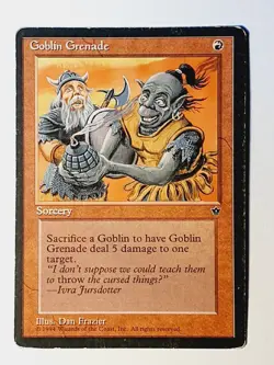 Goblin Grenade Frazier Fallen Empires Mtg Magic English played - Image 1