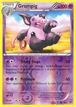 Grumpig 50/146 XY Base Set REVERSE HOLO MINT! Pokemon - Image 1