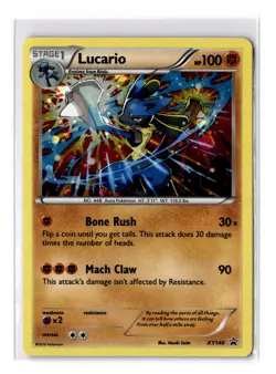 Lucario (Cosmos Foil) - XY140 XY Black Star Promo Holo - NM - POKEMON TCG - Image 1