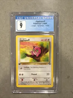 Pokemon TCG Jigglypuff 1st Edition Jungle Card 54/64 CGC Graded 9 - Image 1