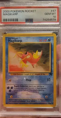 2000 Pokemon Rocket Magikarp #47 PSA 10 - Image 1