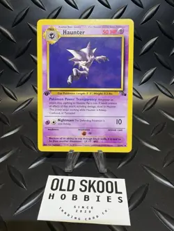 1999 Pokemon WOTC Fossil 1st Edition ~ Haunter #21 ~ NM - Image 1
