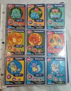 Pokemon 1999 Burger King PokeTrivia Original 151 Complete Set - Binder with Page - Image 1
