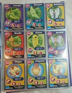 Pokemon 1999 Burger King PokeTrivia Original 151 Complete Set - Binder with Page - Image 2