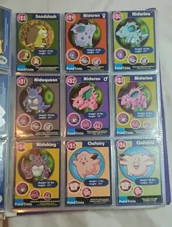 Pokemon 1999 Burger King PokeTrivia Original 151 Complete Set - Binder with Page - Image 4