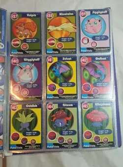 Pokemon 1999 Burger King PokeTrivia Original 151 Complete Set - Binder with Page - Image 5