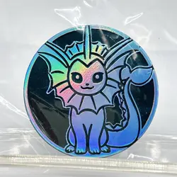 Vaporeon Coin Pokemon Card Game Collection TCG Gashapon Capsule Toy Japan New - Image 1