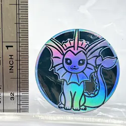 Vaporeon Coin Pokemon Card Game Collection TCG Gashapon Capsule Toy Japan New - Image 2