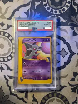 Pokemon PSA 10 GEM MINT 2001 Sabrina's Espeon 1st Edition Japanese VS Card - Image 2