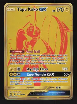 Tapu Koko GX SV93/SV94 Pokemon Hidden Fates Holo Full Art Card - Image 1
