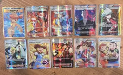 Lot of (10) Pokemon TCG Full Art Holo Trainer Cards - Image 1