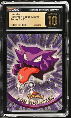 CGC 10 PRISTINE Haunter 2000 Series 2 Topps 93 Pokemon Card - Image 1