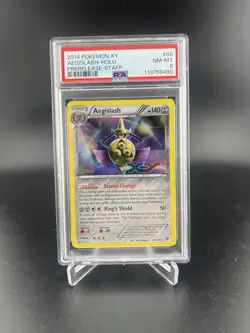 Pokemon Card - Aegislash XY Pre-Release STAFF 86/146 Ultra Rare - PSA Grade 8 NM - Image 1