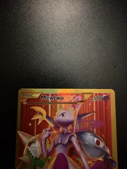 Pokemon Mewtwo EX TCG Full Art Holo Rare Card Breakthrough-Secret 164/162 LP - Image 2