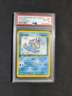 Totodile 80 PSA 10 1st Edition Vintage Graded Pokemon Card - Image 1