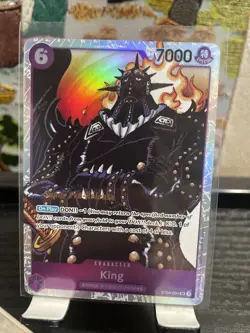 One Piece Card Game Super Pre-Release Gold Stamped Super Rare Holo King NM-Mint - Image 1