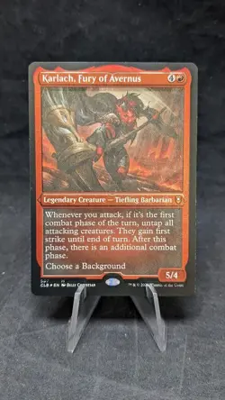 Karlach, Fury of Avernus (Foil Etched) - MTG Magic CLB Baldur's Gate- Misprint - Image 1