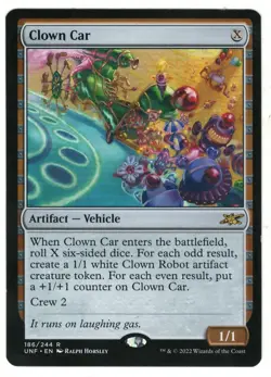 MTG Clown Car Unfinity Artifact Vehicle Magic The Gathering - Image 1