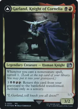 MTG Garland, Knight of Cornelia Foil NM FINAL FANTASY Magic 221 - Image 1