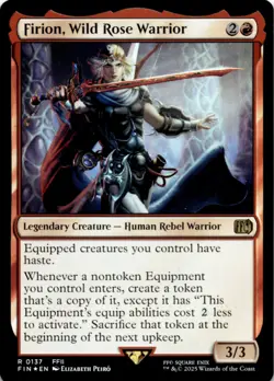 MTG Firion, Wild Rose Warrior Foil NM FINAL FANTASY Magic 137 - Image 1