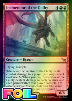x1 Incinerator of the Guilty MKM MTG 132 FOIL MYTHIC M/NM 1x - Image 1