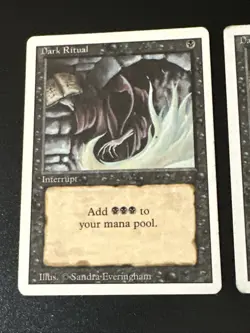 Dark Ritual X2 Revised HP Cond See Pics Front Back - Image 3